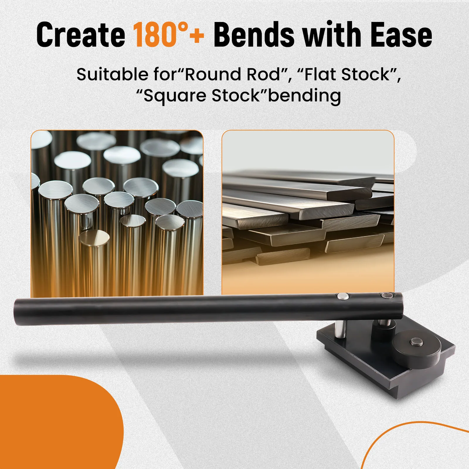 Professional Bending Set for Stainless Steel Round Stock 180° Bends Tool