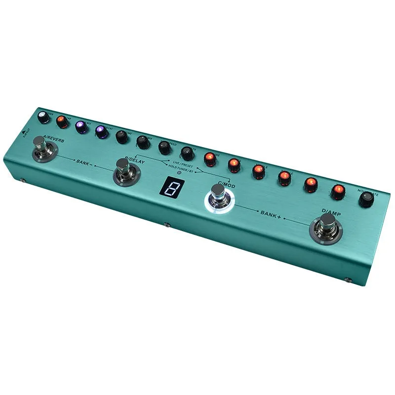 

Electric guitar single-piece effect device box simulates professional-grade EQ adjustment, supports internal recording