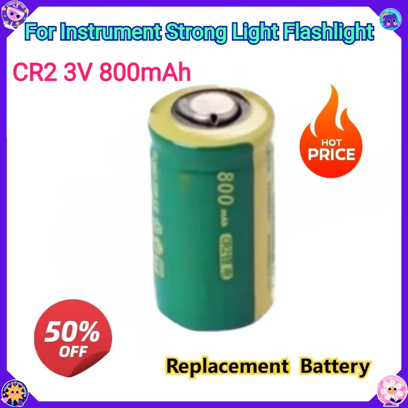 

for Instrument Strong Light Flashlight Rechargeable Lithium-ion Battery High Qualty 3V CR2 800mAh