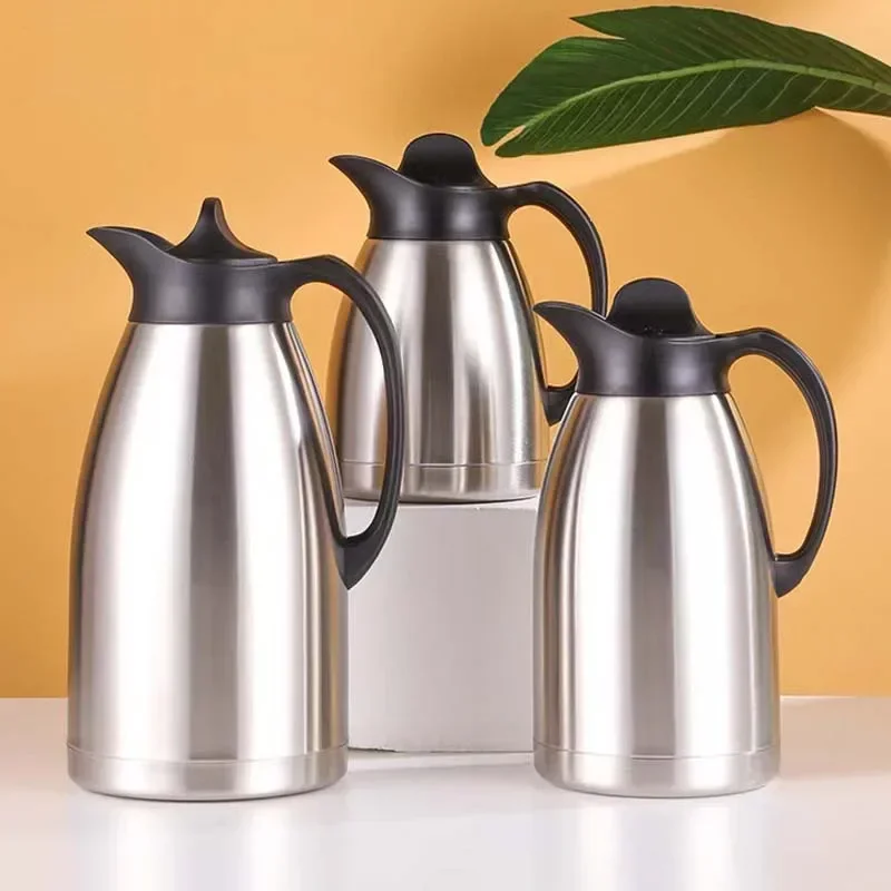 Stainless Steel Insulated Kettle, Large Capacity Thermos, Vacuum Insulation Pot, Hotel and Restaurant, Home Teapot, Hot Water Ju