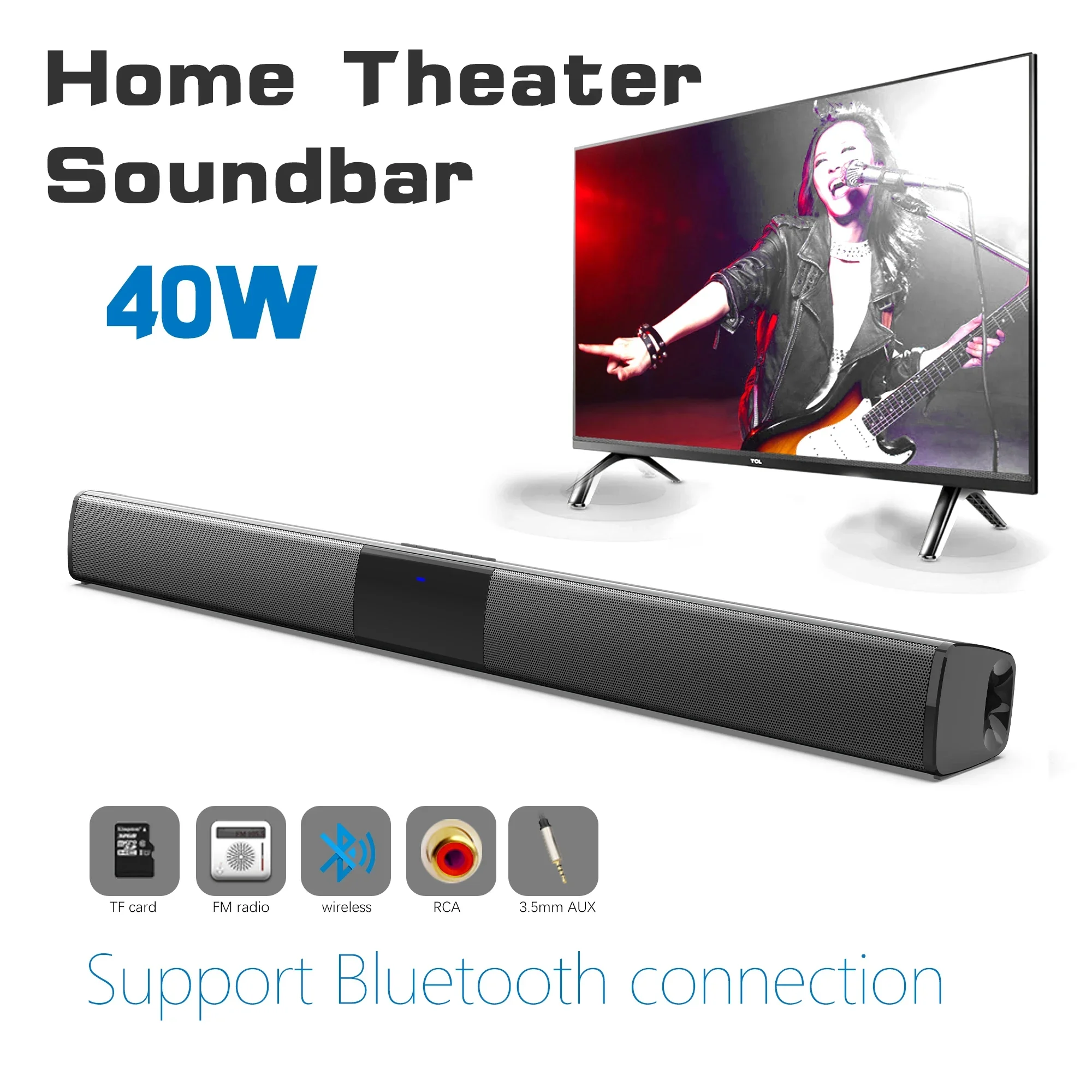 Sistema de sonido para cine en casa, Altavoz Bluetooth para ordenador, barra de sonido para TV, Subwoofer, Radio, centro de música, columna Boom Box