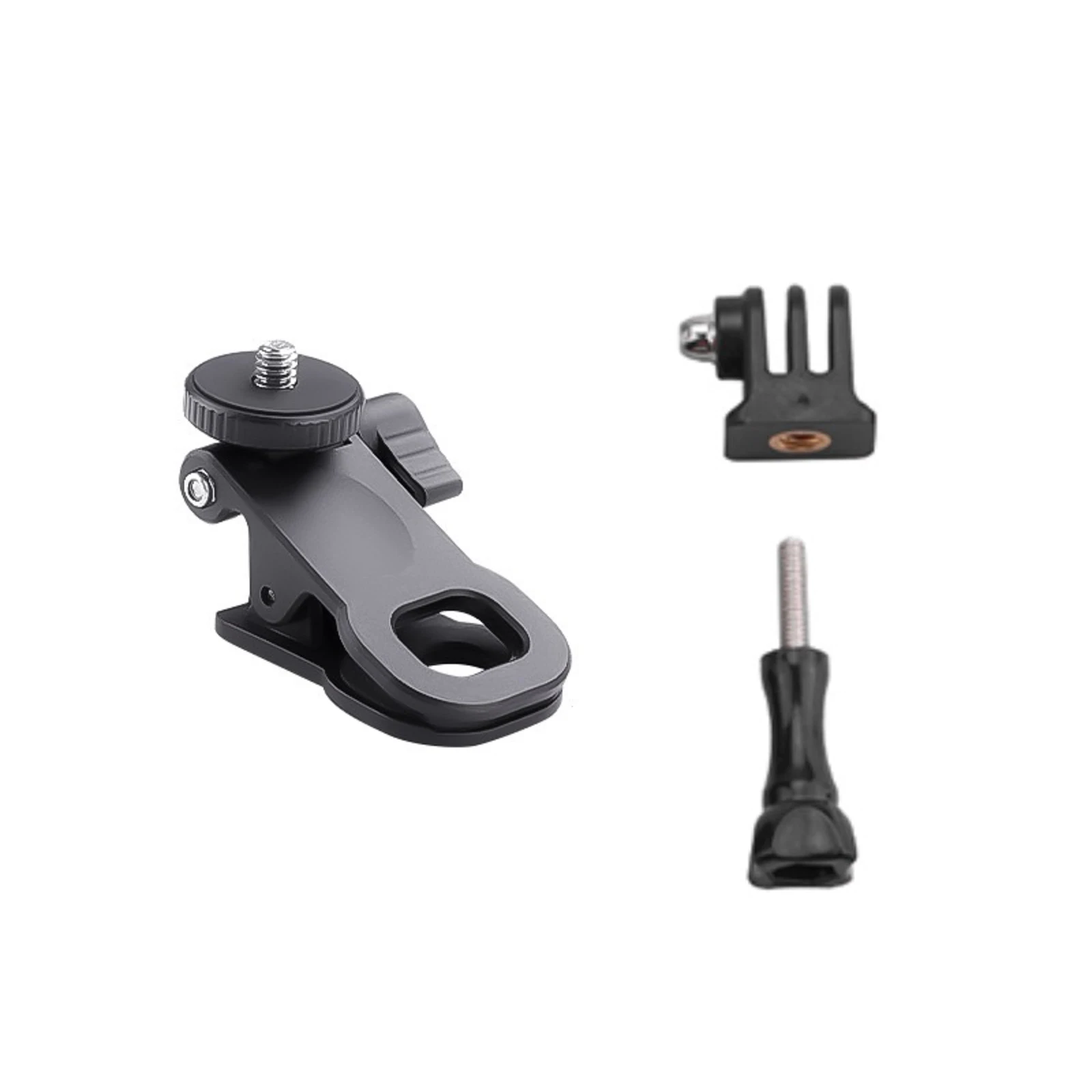 1Pc Car Sun Visor Bracket Clip Holder With 1/4 Adapter Long Rod Screw Kit Fit For Insta360 One X2 / X3 Camera Auto Accessories