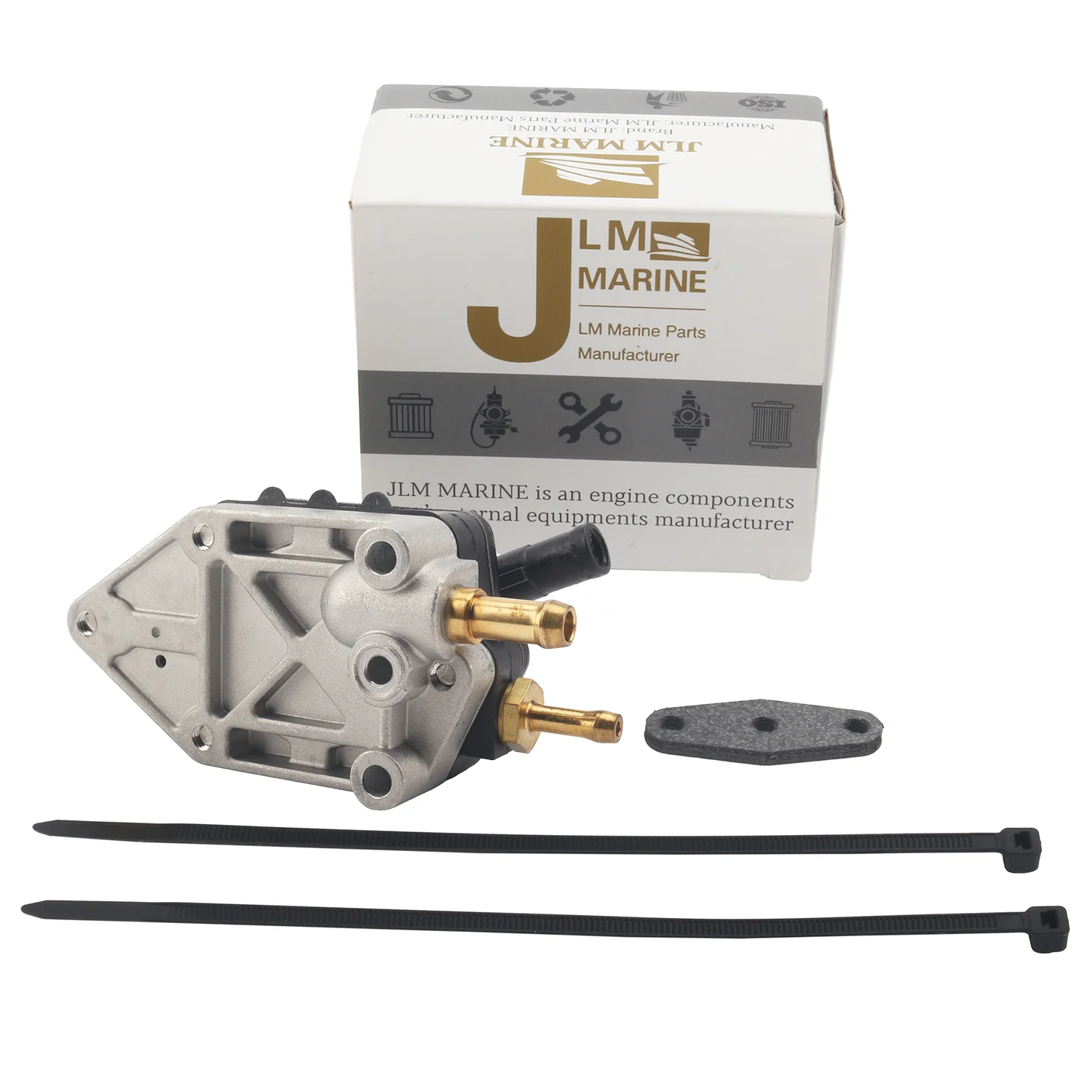JLM Marine for Evinrude Johnson OMC 18 20 25 28 30 35 HP Outboard Fuel Pump Kit 0438555 0433386 0777764 438555 433386 777764