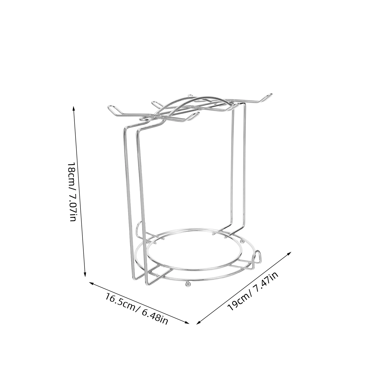 Coffee Cup Rack Stainless Steel For 4 Cups 6 Plates Silver Kitchen Organizer Mug Holder Plate Storage Drying Rack Counter