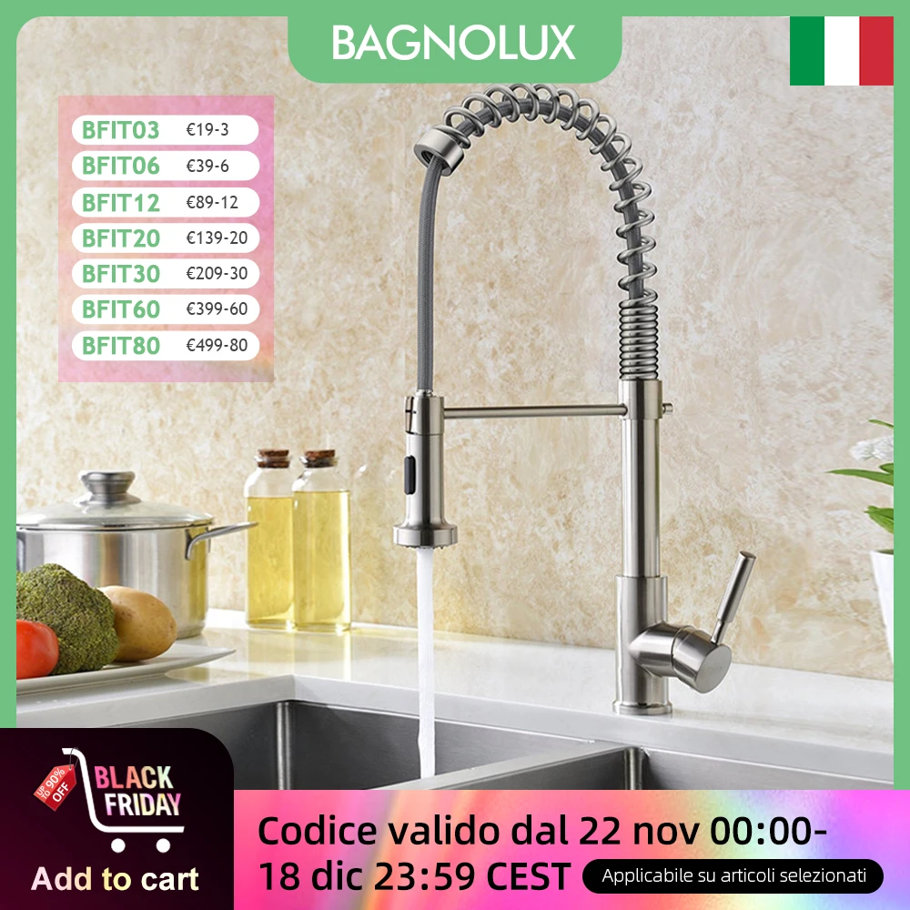 Kitchen Faucet Durable and Sturdy Pull Out Kitchen Faucet with Sprayer Brushed Nickel Kitchen Sink Faucet