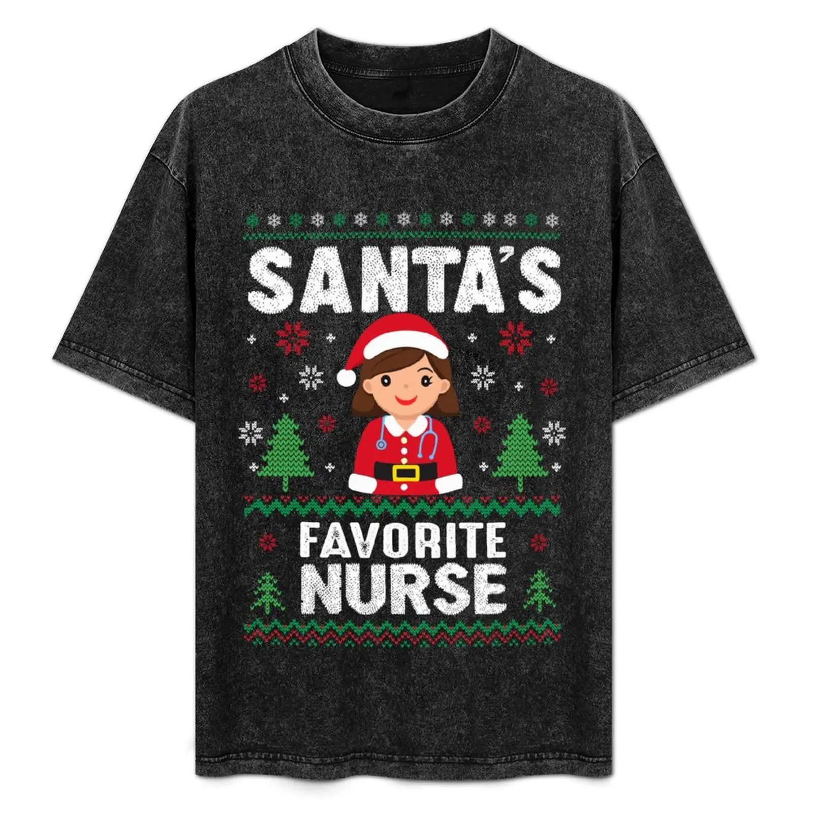 Santa's Favorite Nurse T-Shirt Lightweight Gym Training T-Shirt