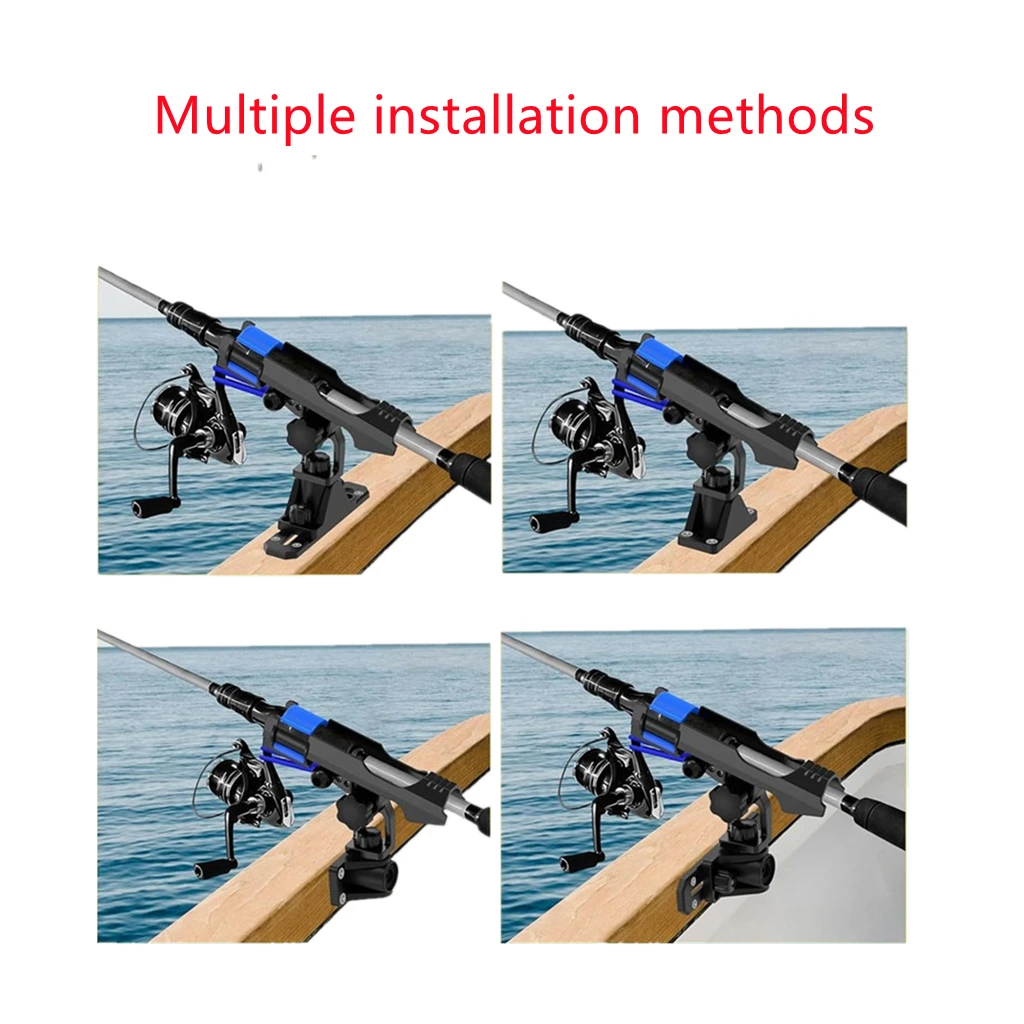 Fishing Rod Holder For Boat Kayak with Dual-Lock Bungee System Ultra-Stable Dual T Bolt Base Fish Pole Holder For Canoe Kayak view 5