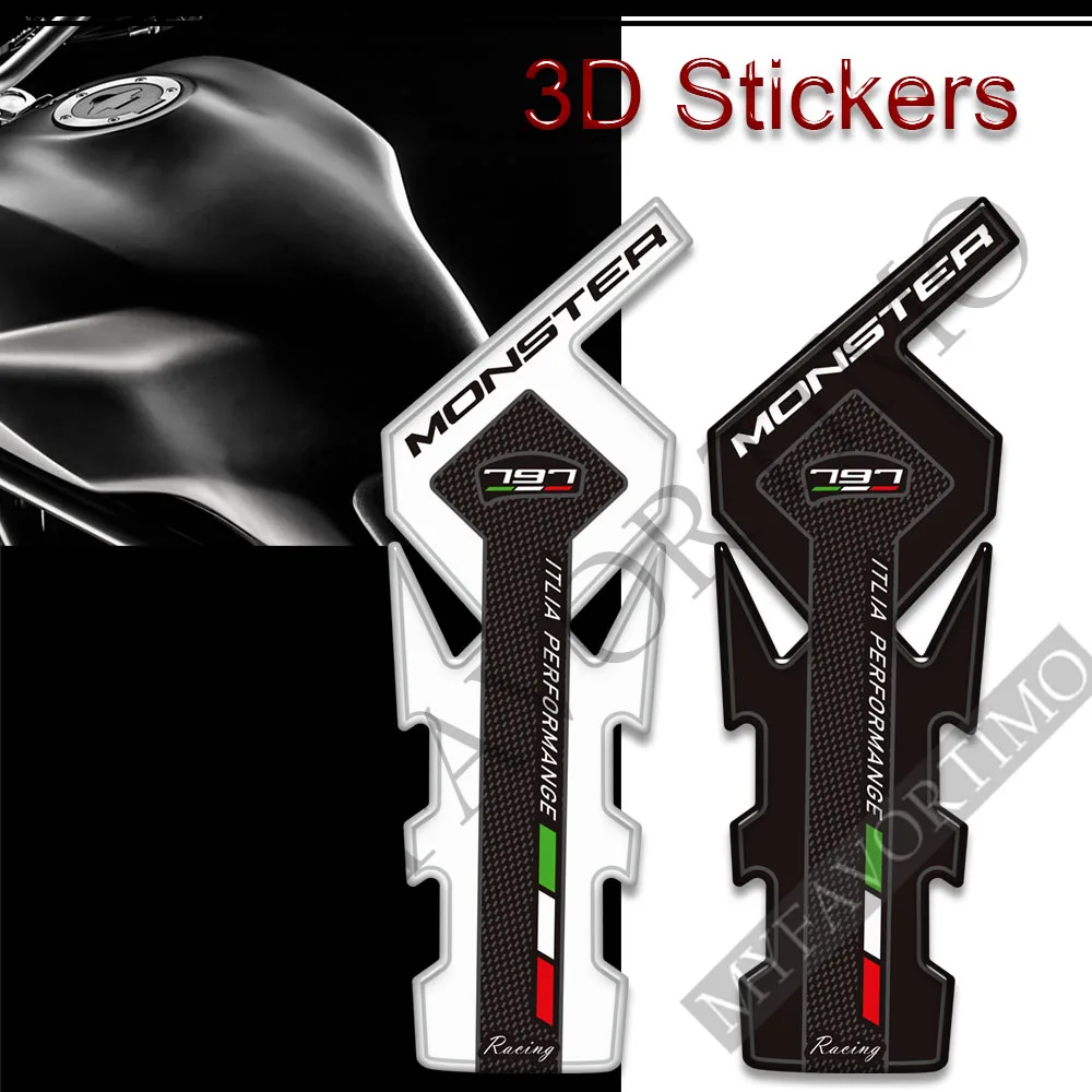 

Motorcycle TankPad 3D Stickers Decals For Ducati Monster 797 Gas Fuel Oil Kit Knee Protection Tank Pad Grips