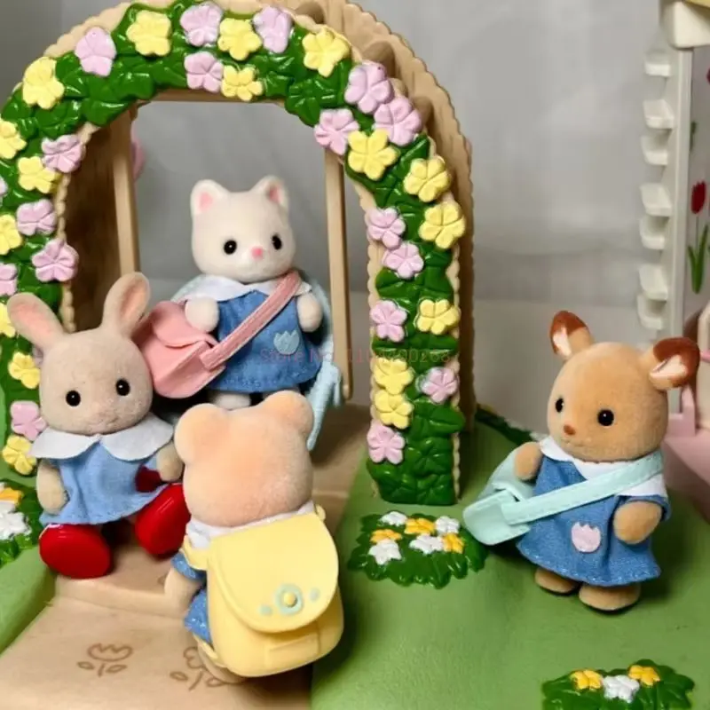 Conjunto de compañeros de guardería de las familias de Sylvanian, compañeros de juego para guardería, decoración de habitación de Chica de Anime, juguete de acompañamiento, regalos para niños