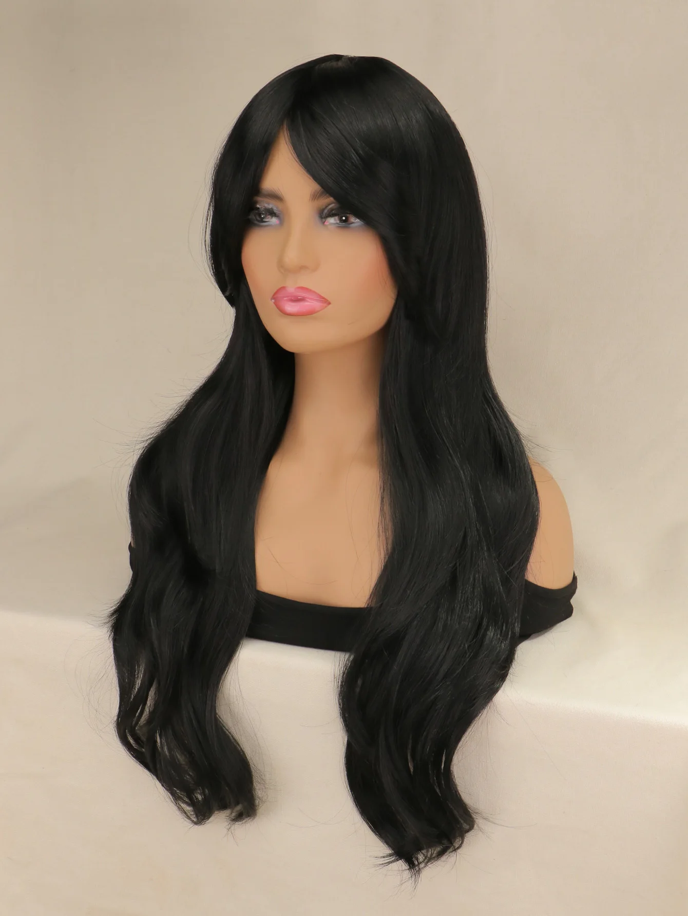 24-calowe długie falowane włosy żaroodporne syntetyczne peruki do cosplay dla kobiet żółty różowy Cosplay czerwone ciemne blond włosy Anime boże narodzenie