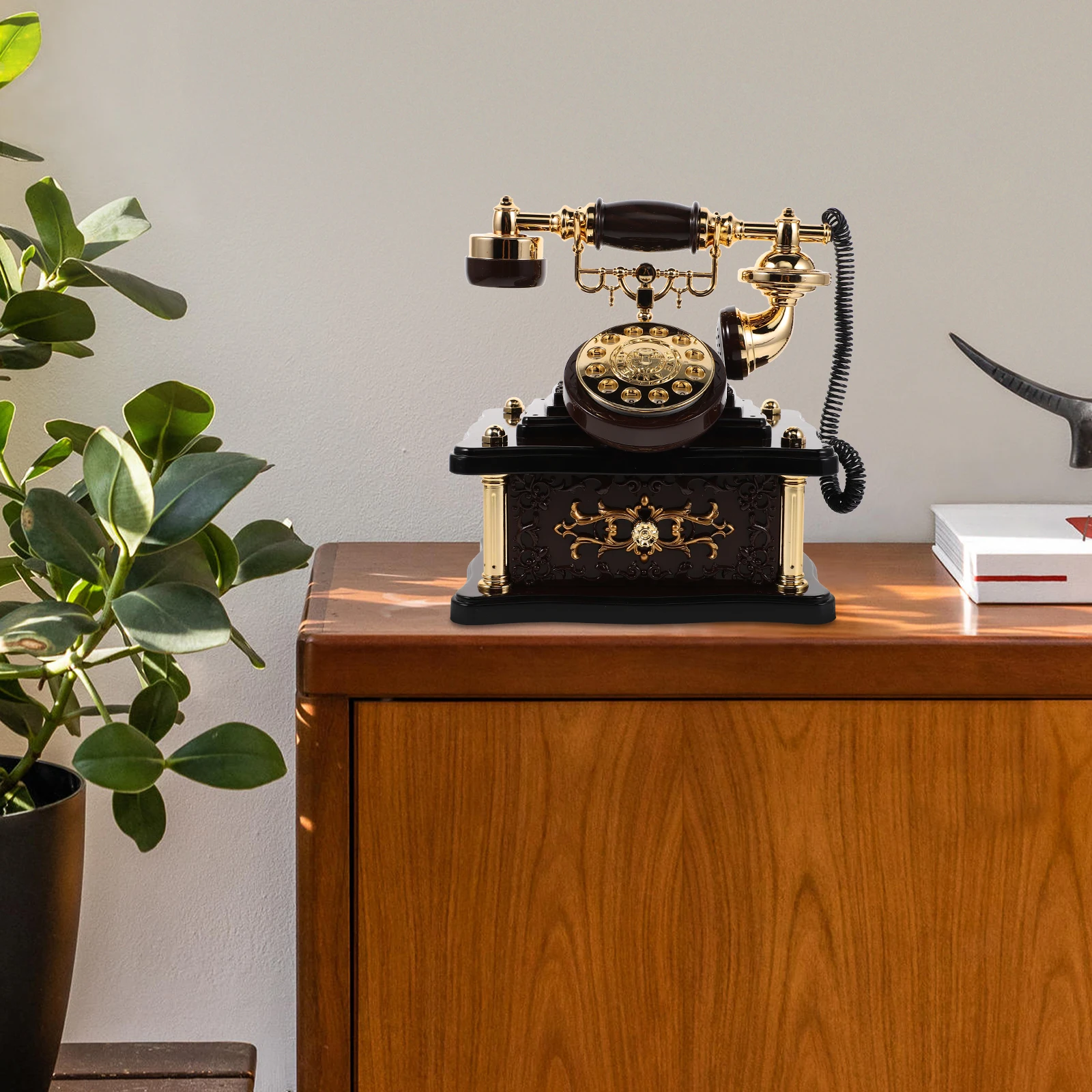 

Vintage Telephone Box Vintage Telephone Retro Desk Handmade Decorative For Home Office Bar Wine Cabinet Decoration