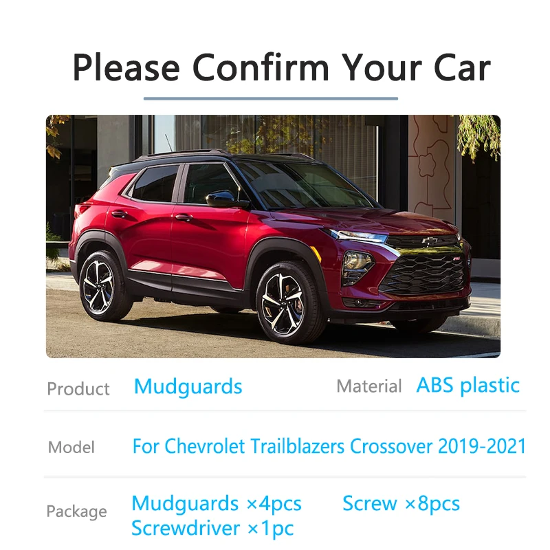 واقيات الطين لسيارة شيفروليه تريل بليزر كروس 2020 ~ 2023 واقيات الطين الأمامية والخلفية واقيات الطين واقي العجلة ملحقات السيارة #2