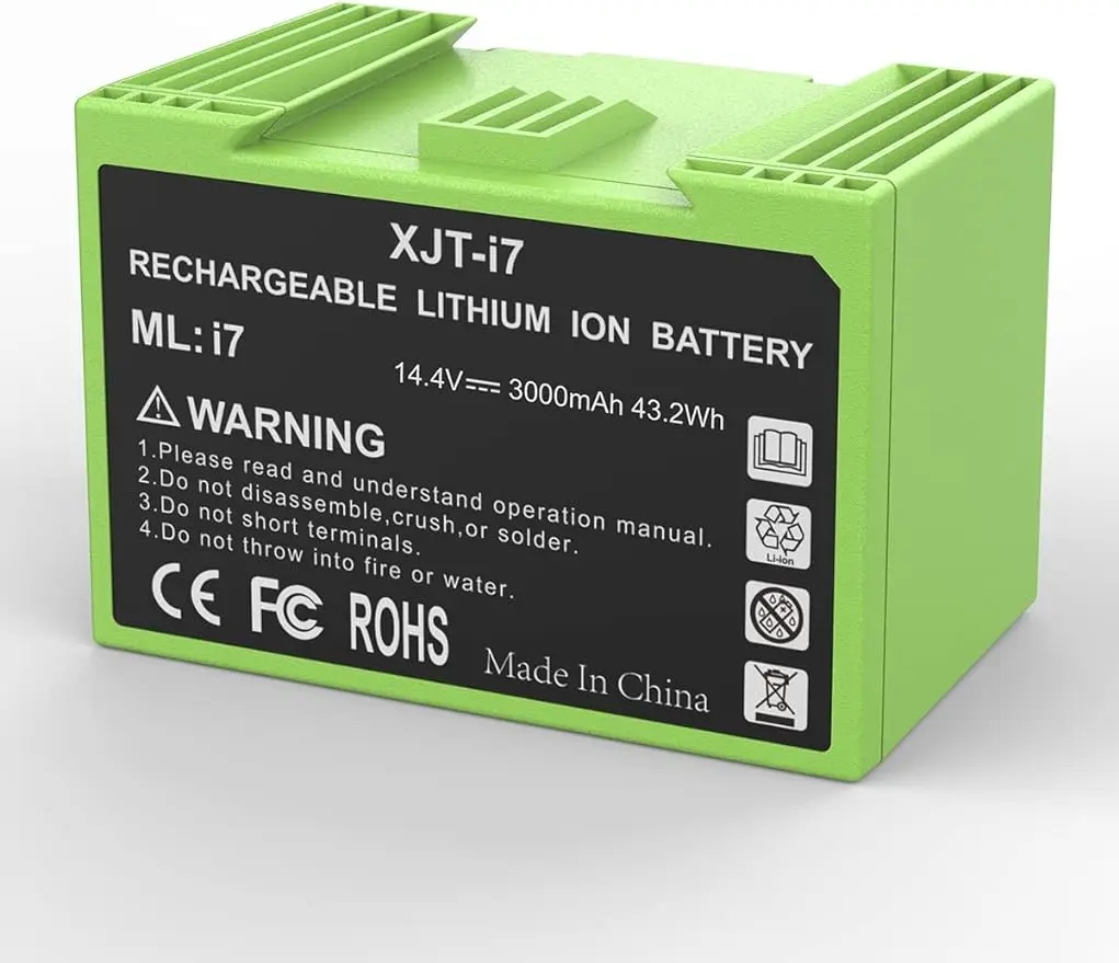 14.4V i7 Battery for iRobot Roomba e and i Series, 3000mAh Large Capacity Battery  e5 e6 e5150  Battery