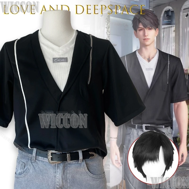 

‌‌‌‌Love And Deepspace Zayne Caleb Rafayel Xavier Cosplay Daily Suit Short Sleeve Versatile Tirt Women Straight Comic Con Outfit