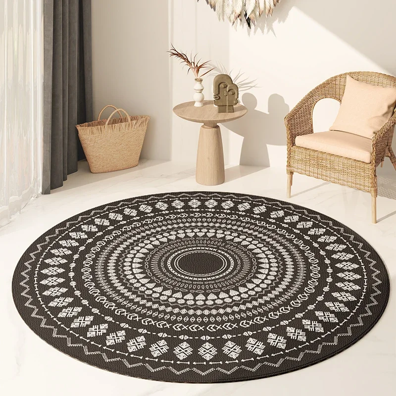 Nordic Round Large Area Carpet Ins Internet Celebrity Simple Living Room Carpets Home Bedroom Bed Dresser Chair Non Slip Rug