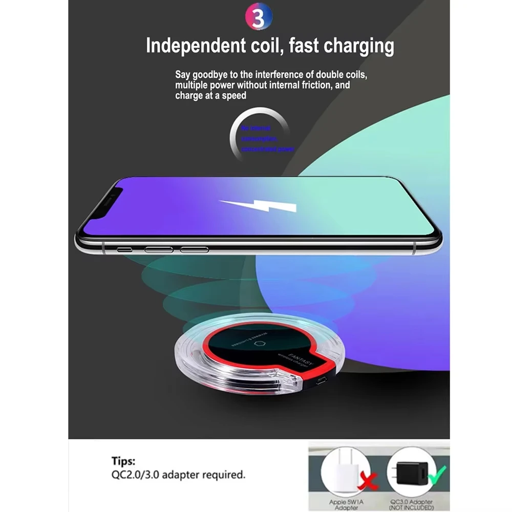 NNBILI Wireless Charger for iPhone 15 14 13 12 16 micro usb Induction Fast Wireless Charging Pad For Samsung S20 S21 S22 S23 ﻿