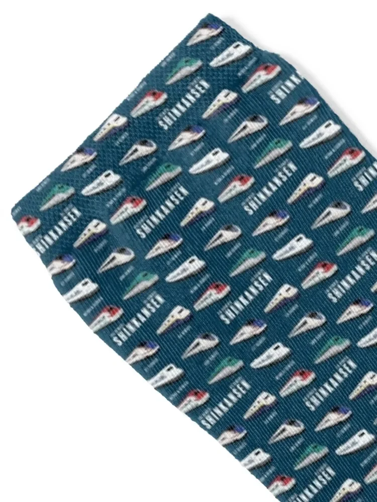 Japanese Shinkansen Bullet Trains Artwork Socks kawaii golf Socks For Women Men's