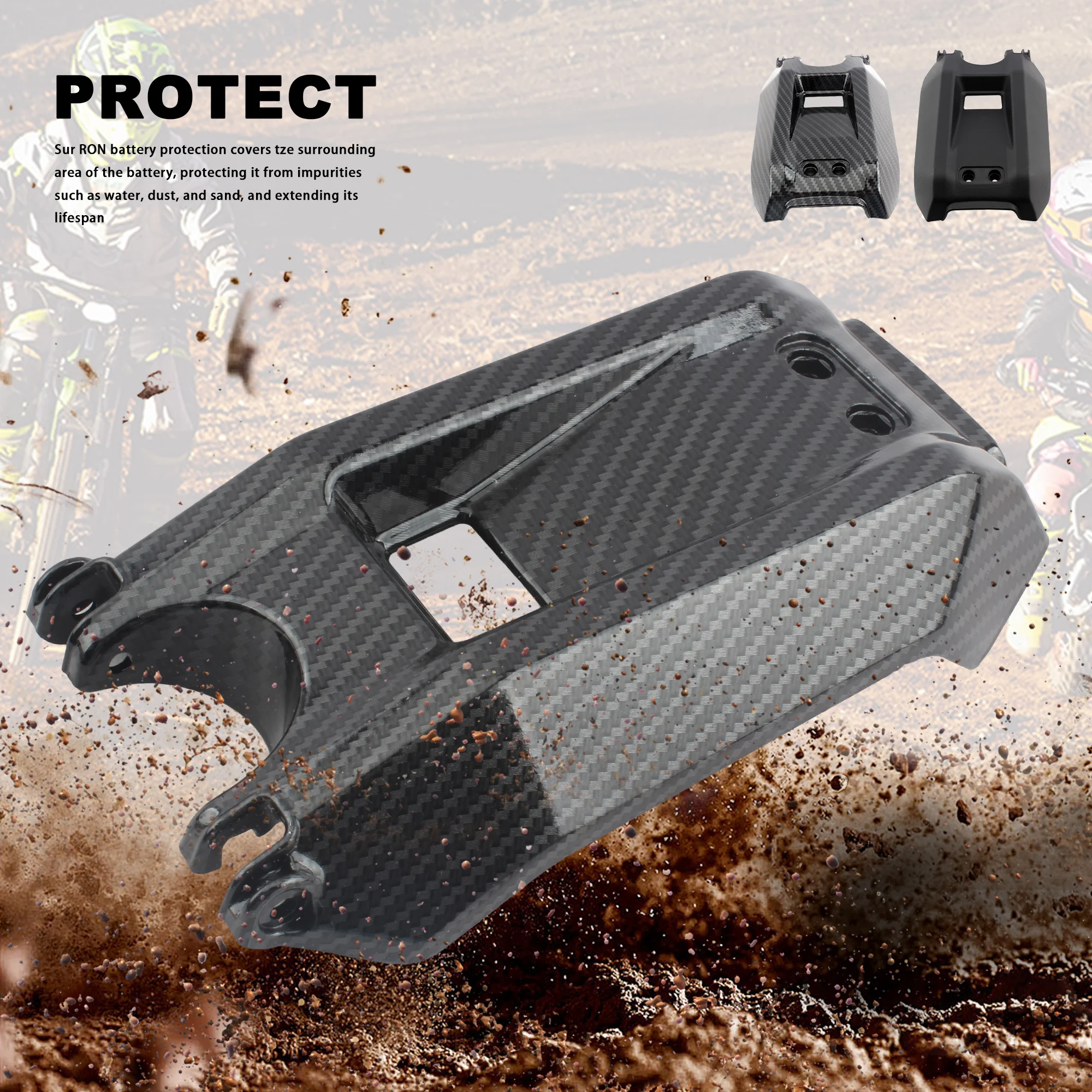 Electric Motorcycle Ebike Battery Cover Carbon Fiber Protection for SurRon Surron Light Bee S & Light Bee S X Modified Parts view 5
