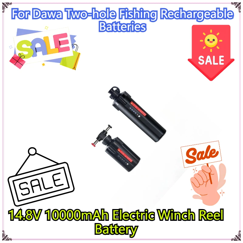 

14.8V 10000mAh Electric Winch Reel Battery For Dawa Two-hole Fishing Rechargeable Batteries