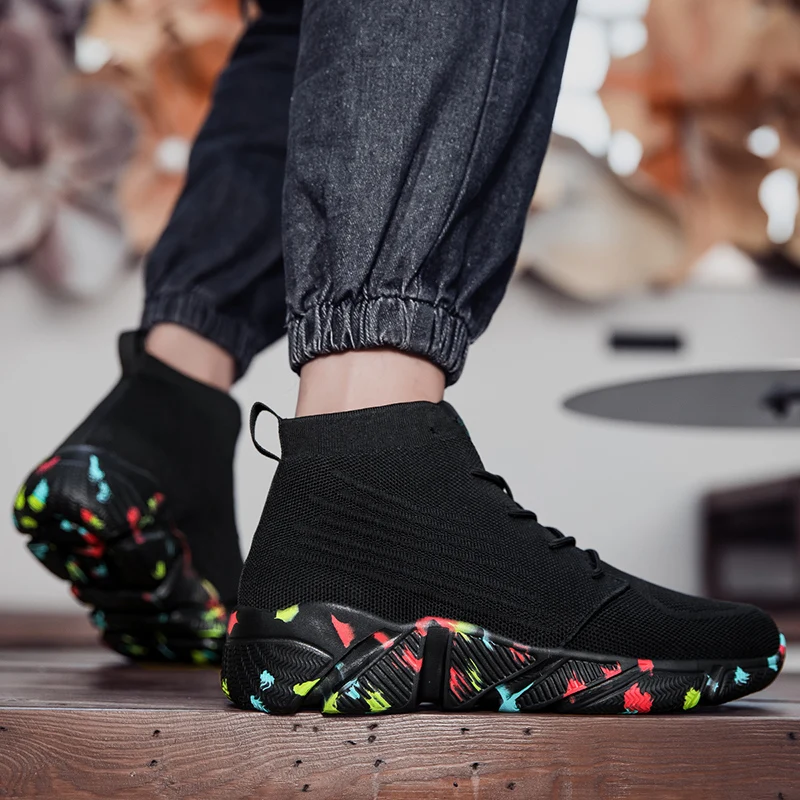 

Women's Sports Shoes High Top Warm Socks Shoes Casual Sneakers Men Zapatillas De Mujer Ofertas Walking Shoes Size 35-47