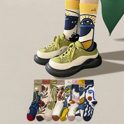 Chaussettes en coton chaudes et confortables pour hommes et femmes, avec Graffiti de vigne, de dessin animé coloré, à la mode créative, nouveauté hiver, livraison directe