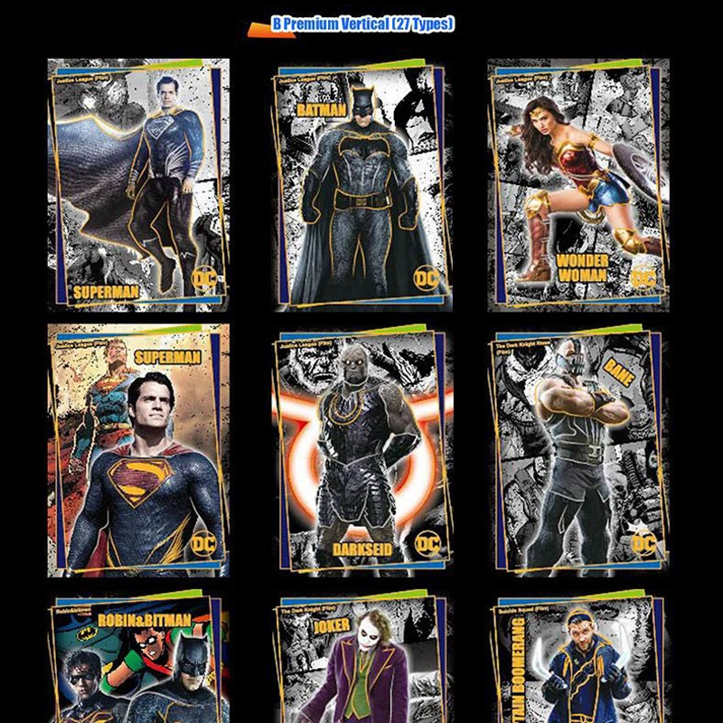 DC Movie Series Justice League Peripheral Superman Rare S Cards Marvel The Avengers Booster Box Kids Christmas Birthday Gift Toy