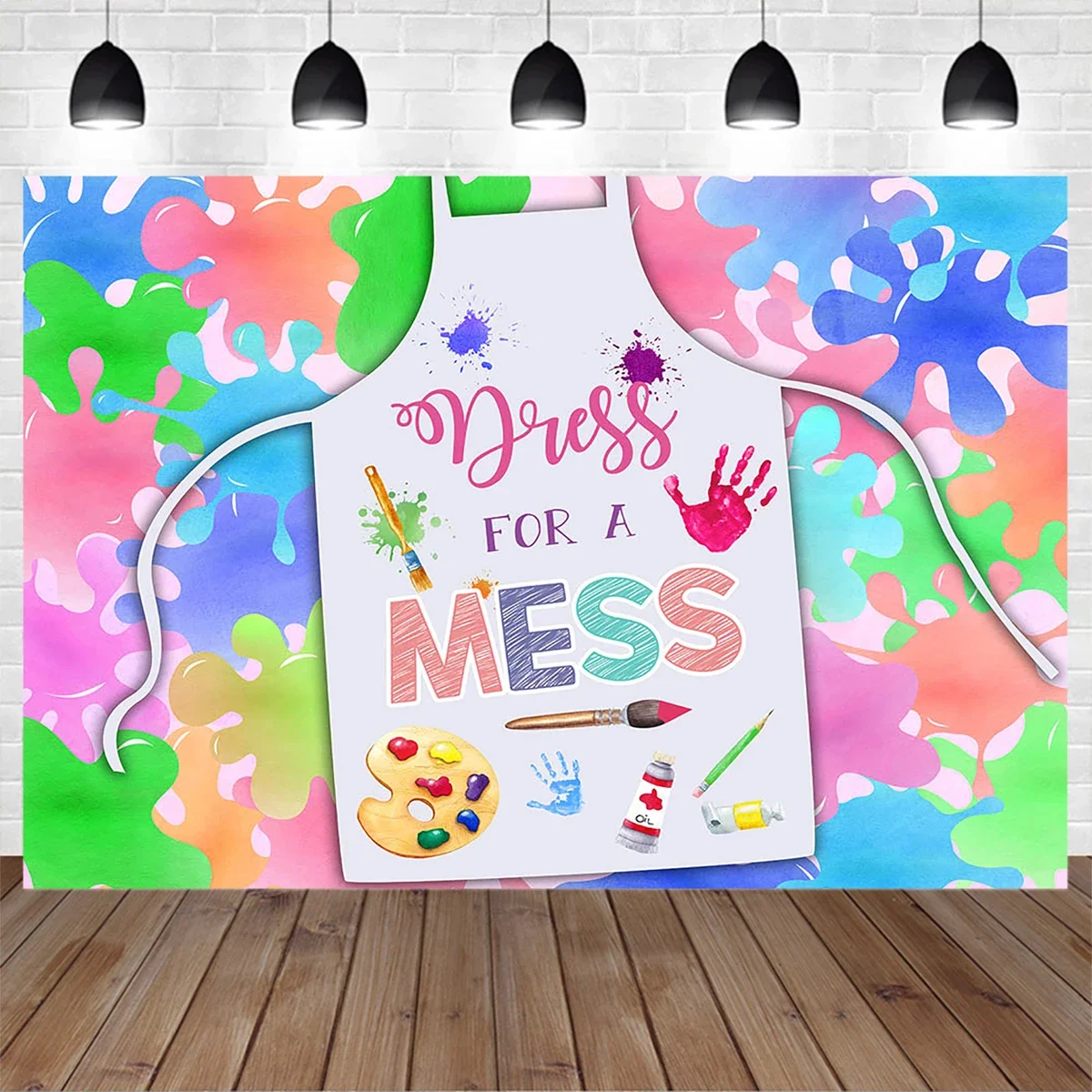 

Art Painting Graffiti Party Photography Background Banner Paint Tool Decoration Backdrop Newborn Children Adult Portrait Photo