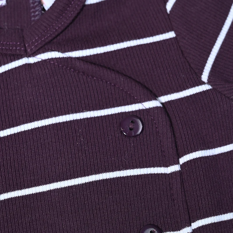AA-Gestreifte Pyjamas für Kinder Jungen und Mädchen Zweiteiliges Set und Baby-Strampler Langarm Herbst/Winter Gerippte Baumwollkleidung – Detail 38