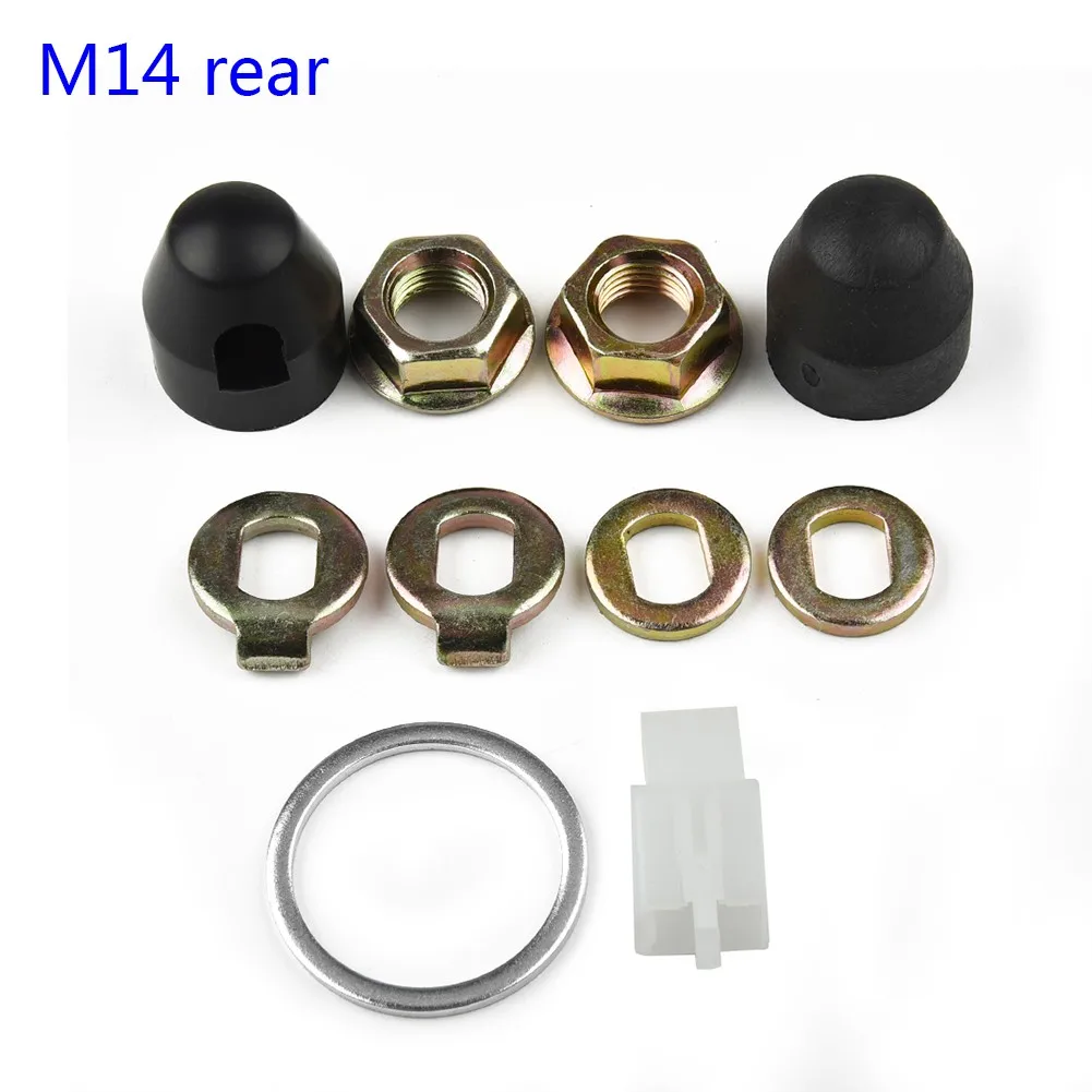 E-Bike Nabenmotor Achse M12/M14 Sicherungsmutter & Sicherungsscheibe & Abstandshalter & Mutterabdeckung 12/14mm Welle 500W-5000W Motoren Elektrofahrradteile
