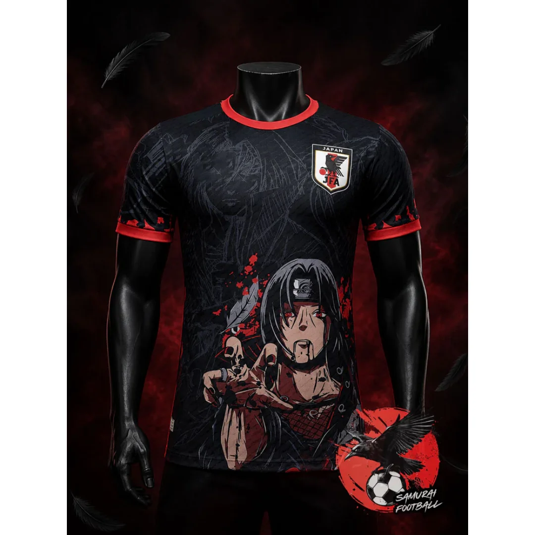 Japanisches Trikot „Itachi's Death“ – Naruto Shippuden Japanisches Anime-Fußballtrikot Sommer-Sport-T-Shirt für Herren