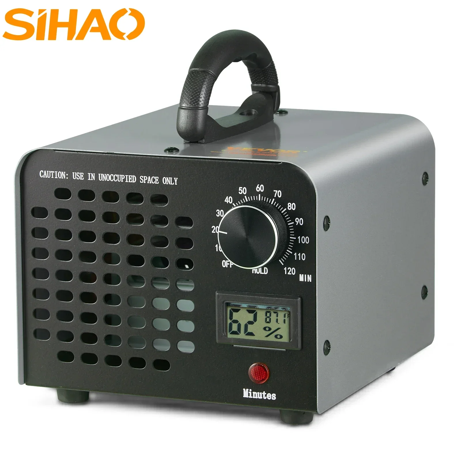 SIHAO Industrial Ozone Generator 12000/24000/36000mg/h 110V US Plug 0-120min Timer Humidity Display Formaldehyde Remover for Home Car Pet