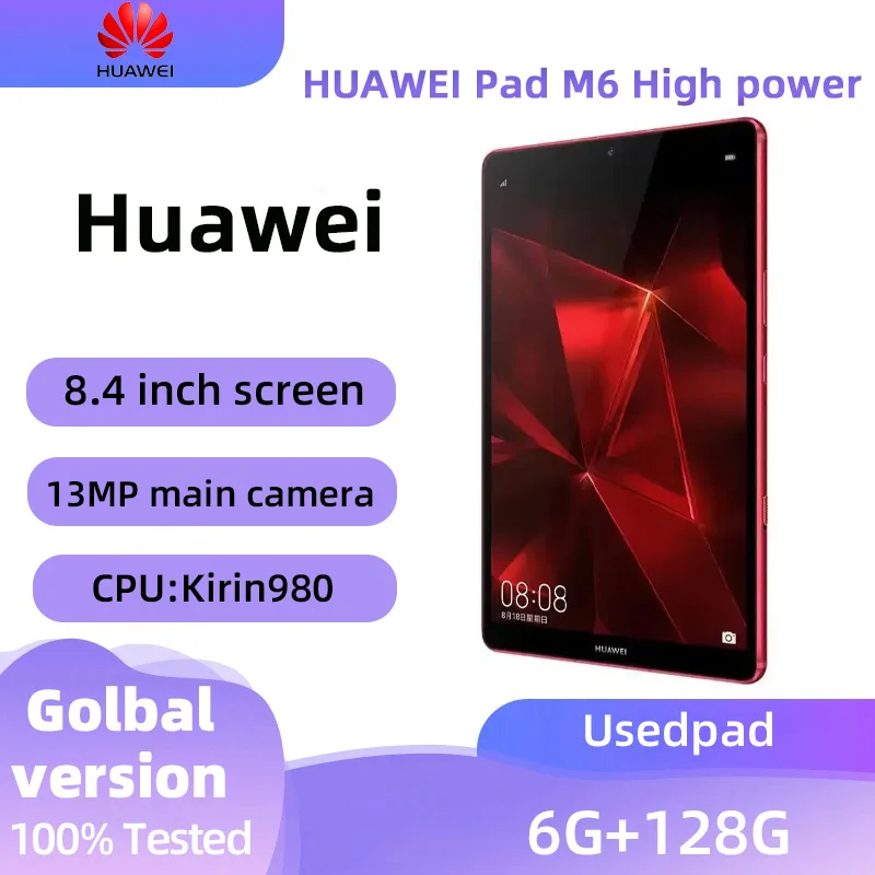 HUAWEI Pad M6 High power 8.4 WIFI Kirin980 cpu Battery 6100mAH Screen resolution 2560x1600 Used pad