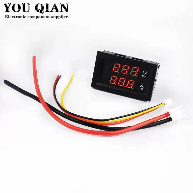 DC0-100V 10A 50A 100A Voltmeter Ammeter Red Blue LED Amp Dual Digital Volt Meter Gauge 0.56\'\' LED Display 50A 100A Diverter