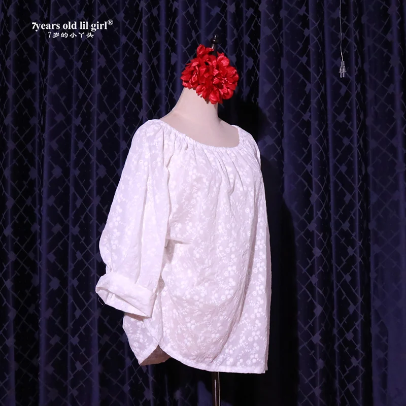 2024 mujer Sexy Flamenco danza española blusa blusa de algodón camisa de manga larga para usar ECA22