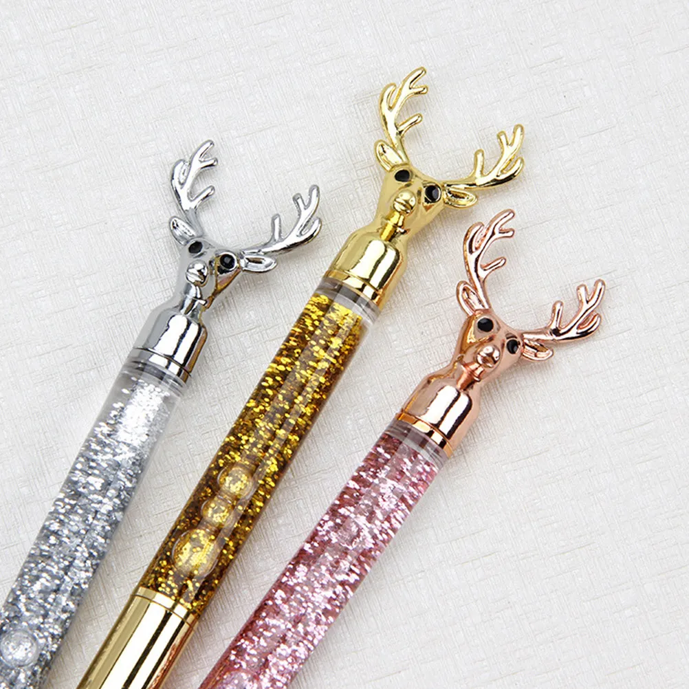 Metal Reindeer Ballpoint Pen Writing Pen Christmas Stocking Stuffers Body Smooth Comfortable Grip Perfect Graduation