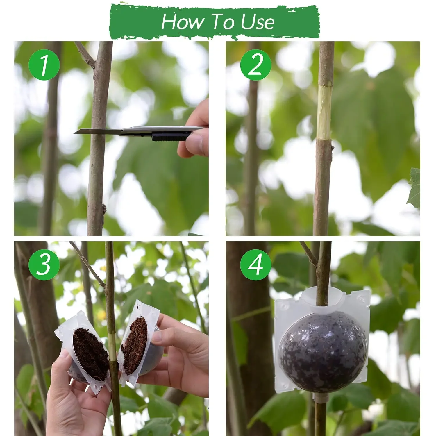 Rooting Ball 12cm High Pressure Tree Rooter Air Layering Propagation Seedling Pot Rooting Ball Grafting Tool