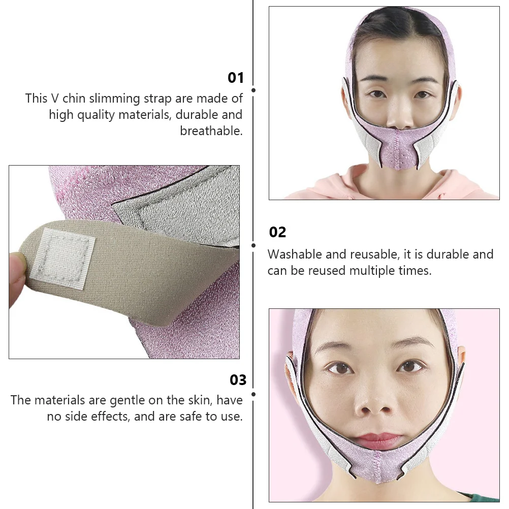 1 قطعة حزام تشكيل الوجه تنفس ضمادة قناع التخسيس للنساء الوجه ثبات الفرقة التخسيس الوجه المشكل حزام