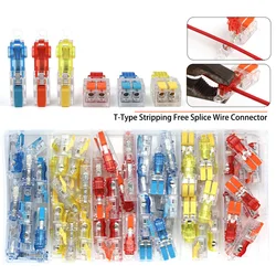 Quick T-Type Stripping Free Wiring Connector Crimp Terminal With Fixing Hole  Branch Splice Junction box lever Wire connector