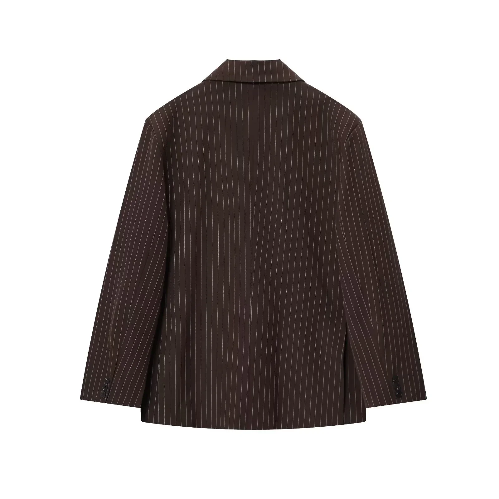 Veste de costume à manches longues pour femmes, nouvelle mode décontractée, tempérament simple, version ample, à fines rayures, automne