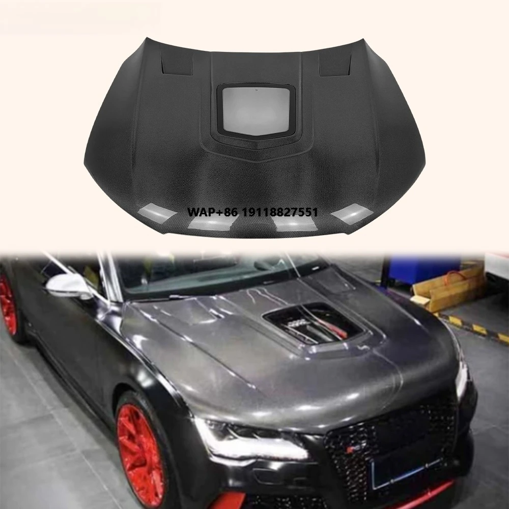 

For 12-18 A7 S7 RS7 Sedan Carbon Fiber DW Style Front Vented Cooling Hood