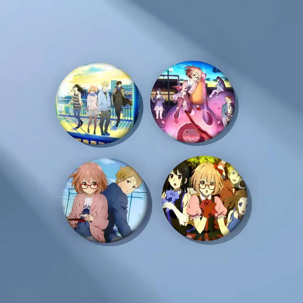 Anime B-Beyond the Realm Round Pin Slogan Creative Brooch Backpack Clothes Decoration Fashion Cartoon Jewelry Gift