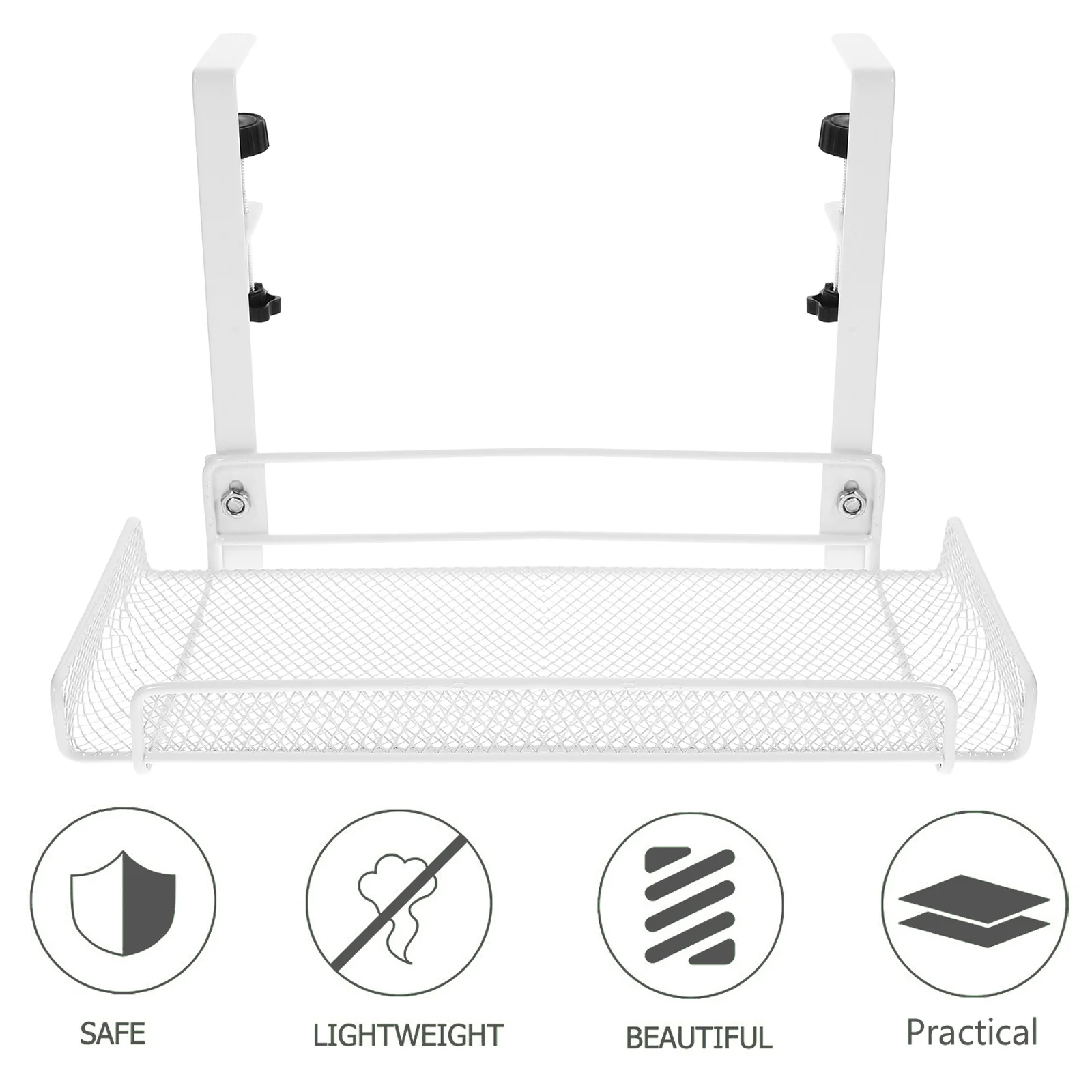 

Cable Management Tray Under Desk Organizer for Wire Cord Storage Rack Mesh Grid Design Strong Load-Bearing Capacity Home Office