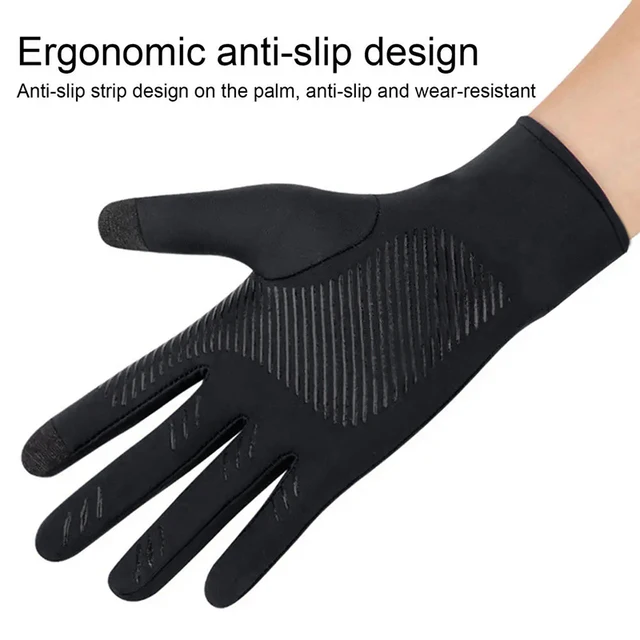 Summer Ice Silk Touchscreen Equestrian Riding Gloves Lightweight Breathable Flexible Horse Riding Gloves Driving Cycling Sports 4
