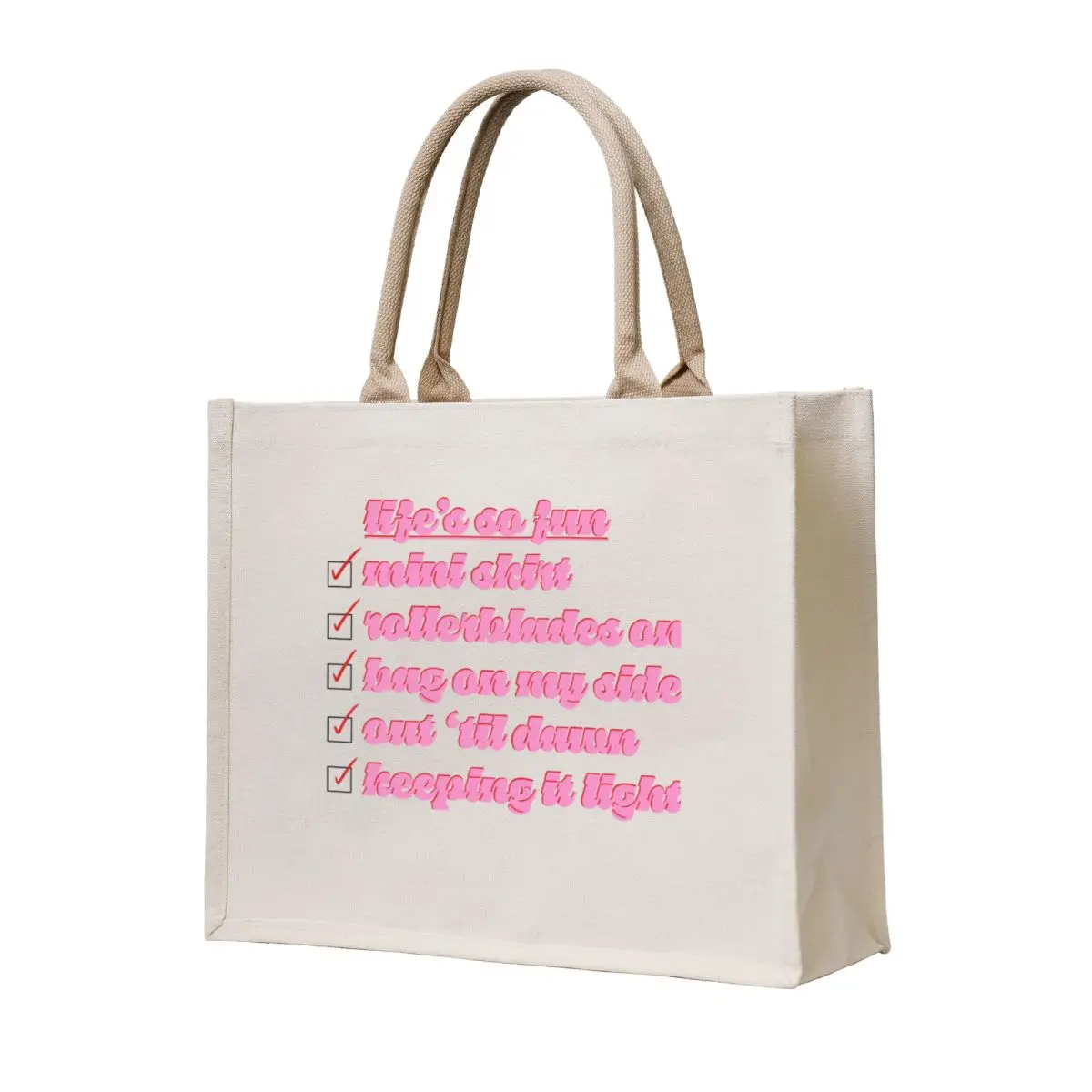 

lifes so fun 101 Tote Bag tote bag screen reusable shopping bags cloth bag woman Portable shopping