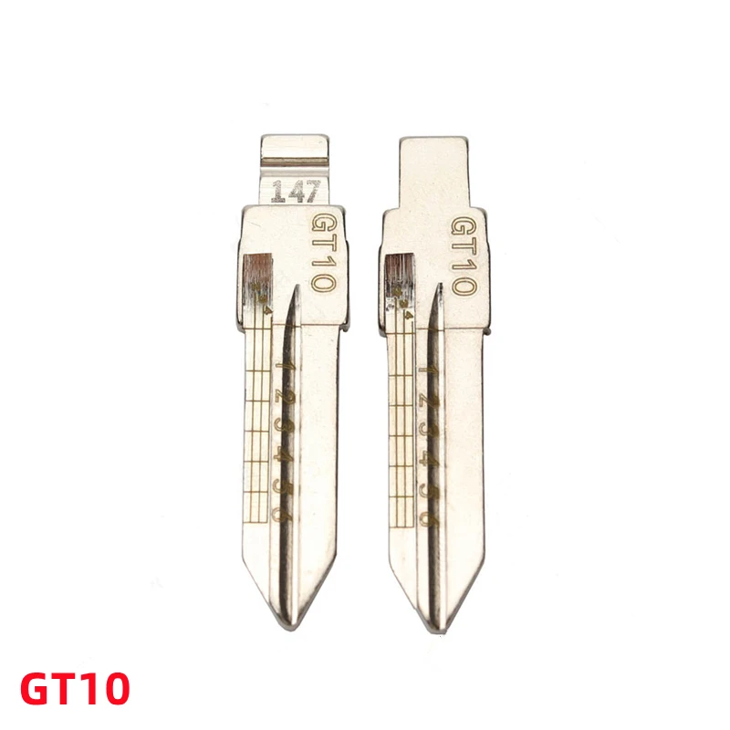 OEM 5Pcs NO.147 GT10 Engraved Line Key Blade Scale Shearing Teeth Uncut Key Blade