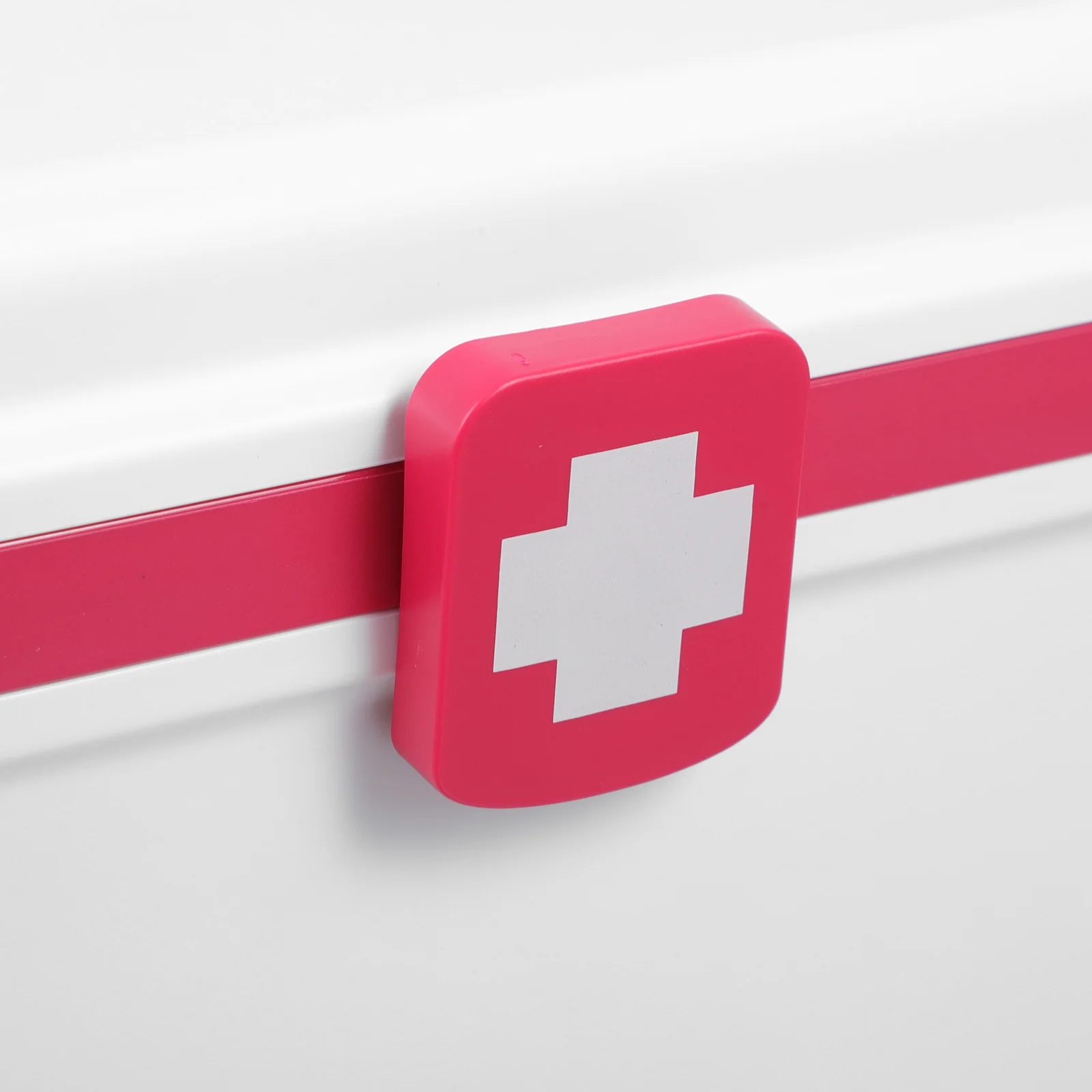 صندوق إسعافات أولية للتخزين الطبي بسعة كبيرة، حقيبة تنظيم فارغة، مقصورات متعددة الطبقات مع مقبض للسفر المنزلي