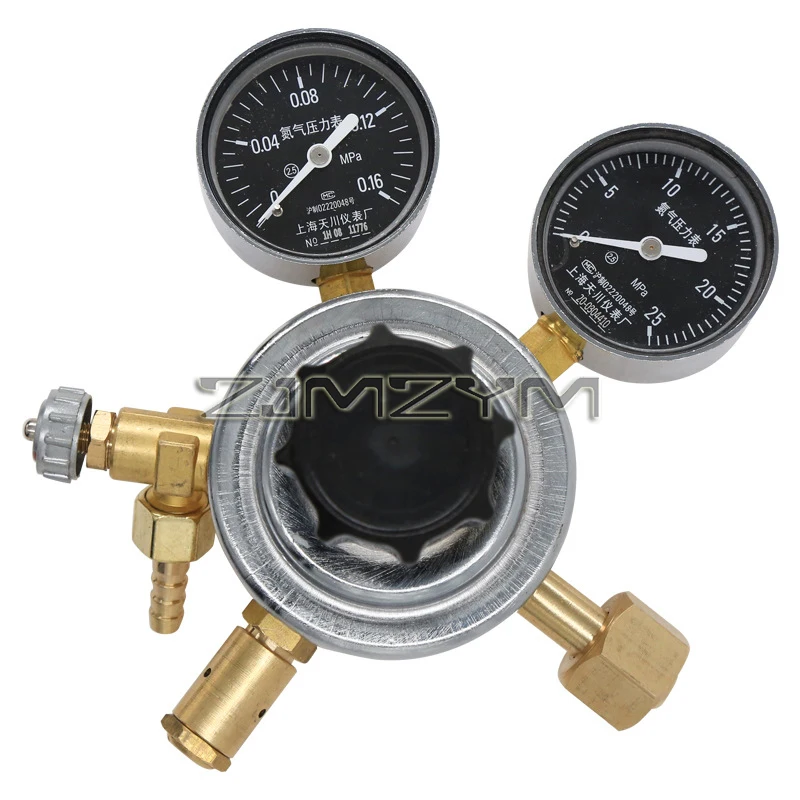 YQD-3 Nitrogen Pressure Regulator, Regulator, Pressure Reducer, Pressure Gauge, 0.16*25MPa