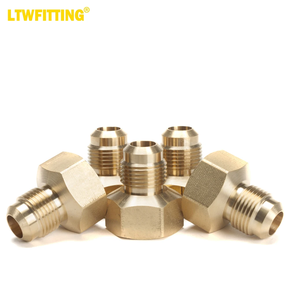 

LTWFITTING Brass Flare 1/2" OD x 3/4" Female NPT Female Connector Tube Fitting(Pack of 5)