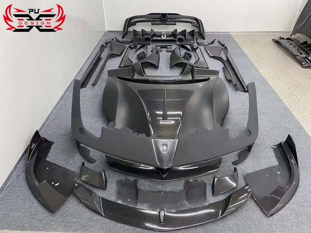 건식 탄소 섬유 앞 립 범퍼 사이드 스커트 후면 디퓨저 스포일러 테일 윙 페라리 488 업그레이드 MSY 스타일 자동차 액세서리