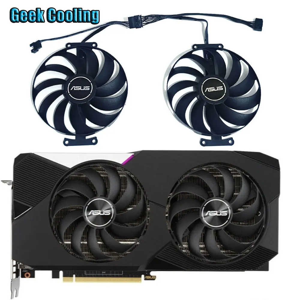 

NEW 2FAN 95MM 7PIN FDC10U12S9-C CF1010U12S T129215SU Video card cooling fan，For ASUS RTX 3070、RTX 3060TI